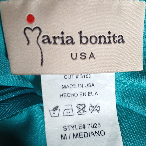 Elegant Teal Sleeveless Dress - Picture 2 of 8